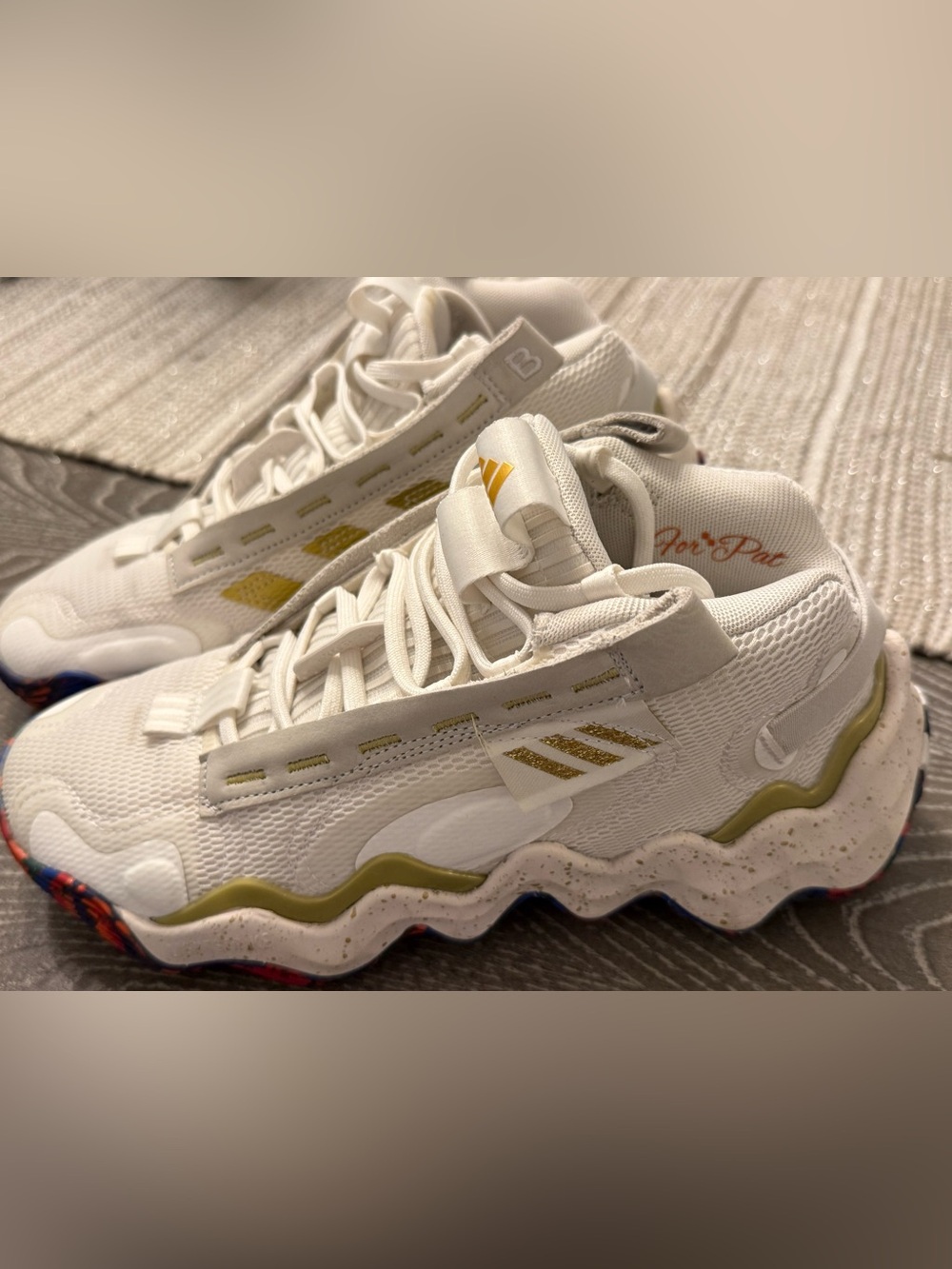 Adidas Exhibit B Mid “White Gold Metallic”
